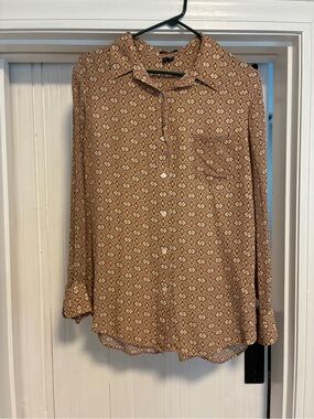 Silk Theory Women's Printed Button-Front Blouse